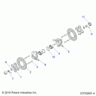 RZR PRO XP 4 (Z20R4_92AC/BC/AK/BK/AR/BR/LE/LT/LC/AH/BH/AT/BT) Suspension, front carrier and hub - z20r4_92ac  /  bc  /...
