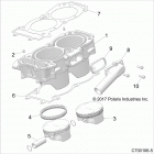 RZR RS1 Engine, cylinder and piston - z20s1e99ag  /  ak  /  bg  ...