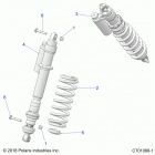 RZR S 1000 60 INCH EPS TRACTOR (Z20ASS99C2/CH) Suspension, rear shock mounting - z20ass99c2  /  ch (c70...