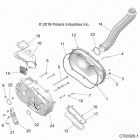 RZR TURBO 4 Drive train, clutch cover and ducting - z20n4e92al  /  a...
