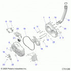 RZR TURBO PRO XP (Z21RAC92AL/BL/D92AM/BM/E92AS/BS) Drive train, clutch cover and ducting - z21rac92al  /  b...