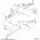 RZR TURBO PRO XP LT Suspension, front control arms - z20rab92lr  /  d92lc  /...