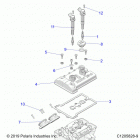 RZR TURBO PRO XP LT (Z20RAB92LR/D92LC/E92LT) Engine, throttle body and valve cover - z20rab92lr  /  d...