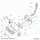 RZR TURBO PRO XP4 (Z20R4B92AC/BC/AR/BR/D92AC/BC/AR/BR/CAC/AR/BC/BR/EAH/AT/BH/BT) Drive train, clutch cover and ducting - z20r4b92ac  /  b...