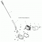 RZR XP 1000 (Z20NAE99AC/AL/AN/BC/BL/BN/M99AL/R99AZ/BZ/K99AF/AK/BF/BK) Engine, dipstick and oil filter -  z20nae99ac  /  al  / ...