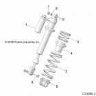 RZR XP 1000 (Z20NAE99AC/AL/AN/BC/BL/BN/M99AL/R99AZ/BZ/K99AF/AK/BF/BK) Suspension, front shock mounting - z20nae99ac  /  al  / ...