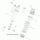 RZR XP 4 1000 (Z20N4E99AC/AL/AN/BC/BL/BN/M99AL/K99AF/AK/BF/BK) Suspension, front shock mounting - z20n4e99ac  /  al  / ...