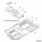 RZR XP 4 TURBO S Body, floor, rear - z20p4l92ag  /  ap  /  bg  /  bp  /  ...