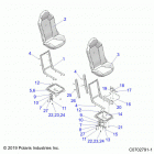 RZR XP 4 TURBO S Body, seat asm. and slider - z20p4l92ag  /  ap  /  bg  /...