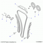 RZR XP 4 TURBO S Engine, cam chain and tensioner - z20p4l92ag  /  ap  /  ...