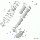 RZR XP TURBO Suspension, rear shock mounting - z20nae92al  /  ar  /  ...