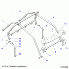 RZR XP TURBO (Z20NAE92AL/AR/BL/BR/FAL/AR) Chassis, cab frame - z20nae92al  /  ar  /  bl  /  br  / ...