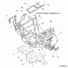 RZR XP TURBO (Z20NAE92AL/AR/BL/BR/FAL/AR) Chassis, main frame and skid plates - z20nae92al  /  ar ...