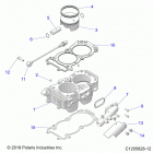 RZR XP TURBO (Z20NAE92AL/AR/BL/BR/FAL/AR) Engine, cylinder and piston - z20nae92al  /  ar  /  bl  ...
