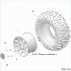 RZR XP TURBO (Z20NAE92AL/AR/BL/BR/FAL/AR) Wheels, rear - z20nae92al  /  ar  /  bl  /  br  /  f92al...