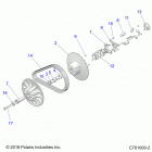 RZR XP TURBO 3PC Drive train, secondary clutch - z20nae92kl (c701000-2)