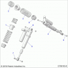 RZR XP TURBO S Suspension, front shock mounting - z20pal92ag  /  ap  / ...