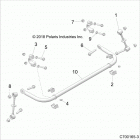 RZR XP TURBO S Suspension, rear stabilizer bar - z20pal92ag  /  ap  /  ...