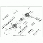 RZR XP TURBO S VELOCITY (Z20PAE92AC/BC/F92AC/LC) Drive train, main gearcase internals (to 3  /  2  /  202...
