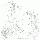 RZR XP1000 Drive train, clutch cover and ducting - z20nam99al (7002...
