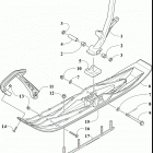 M 8000 HARDCORE ALPHA ONE 165 (3.0) RED INTERNATIONAL [S2021MHHAOOSR] Ski and spindle assembly [108325]