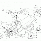 ZR 120 GREEN [S2021ZRAAAUSG] Chassis, footrest, and rear bumper assembly [108438]