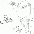 ZR 200 ES GREEN SK (S2021ZRAKCUSG) Battery and tray assembly [107343]