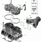 EXPEDITION SPORT 600 EFI - North America rotax - цилиндр и головка блока цилиндров