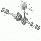 FREERIDE 146 850 E-TEC - Europe rotax- коленвал и поршни