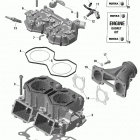 RENEGADE 600R E-TEC - Enduro - North America rotax - цилиндр и головка блока цилиндров