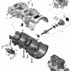 MXZ 600 CARB - North America 01- engine - crankcase, water pump and oil pump - 600 ca...