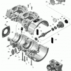 SKANDIC SWT 600HO E-TEC - North America 01- engine - crankcase and water pump - 600ho e-tec