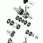 SKANDIC SWT 600HO E-TEC - North America 01- engine - crankshaft and pistons - 600ho e-tec