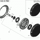 SKANDIC SWT 600HO E-TEC - North America 01- engine - rewind starter - 600ho e-tec