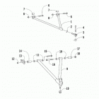 M 8000 ALPHA ONE 154 CHARCOAL/GREEN INTERNATIONAL [S2020M8HA3OSY] A-arm assembly [105225]
