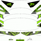 M 8000 HARDCORE ALPHA ONE 165 CHARCOAL/GREEN [S2020M8HA1USY] Decals [108154]