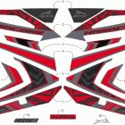M 8000 HARDCORE ALPHA ONE 165 CHARCOAL/RED [S2020M8HHEUSY] Decals [108150]