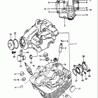 LT125 1983-1984 ГОЛОВКА ЦИЛИНДРА