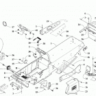 ZR 120 BLACK INTERNATIONAL [S2019ZRAAAOSB] Chassis, footrest, and rear bumper assembly [105906]