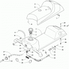 ZR 120 BLACK INTERNATIONAL [S2019ZRAAAOSB] Gas tank, seat, and taillight assembly [107431]