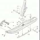 ZR 9000 THUNDERCAT 137 GREEN [S2019ZXXTCUSG] Ski and spindle assembly [106947]
