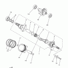 Grizzly 450 4WD YFM45FGYL/YFM45FGYB/YFM45FGYGR Коленчатый вал и Поршень