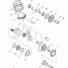 Grizzly 500 FI EPS 4WD Special ed. YFM5FGPSEY Коленчатый вал и Поршень