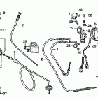 TRX250TM Handle lever @ switch @ cable ('05)