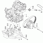 TZ1 Turbo LXR Вариатор и опора двигателя