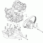 Jaguar Z1 Вариатор и опора двигателя