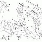 440 SP R Footrest and steering support assembly