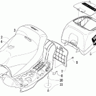 Sabercat 500 EFI Seat and storage box assembly