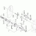 Sabercat 500 Drive / reverse dropcase assembly (lx)