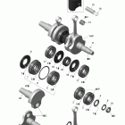 GSX Limited 600 H.O. E-TEC Коленвал и поршни